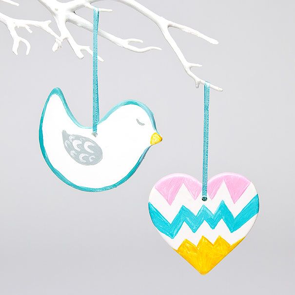 Bird and Heart Decorations