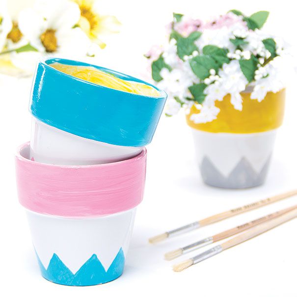 Colourblock Flower Pots