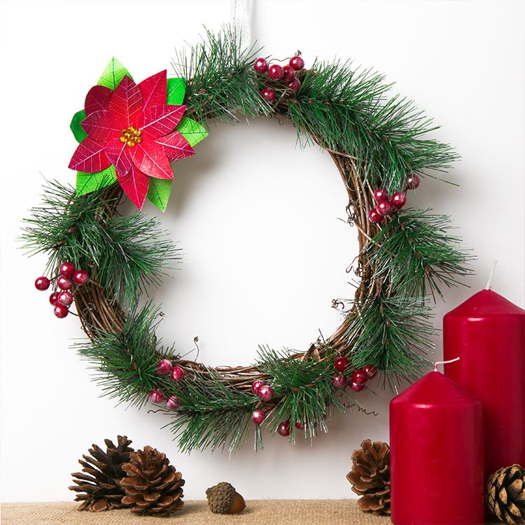 Poinsettia Wreath