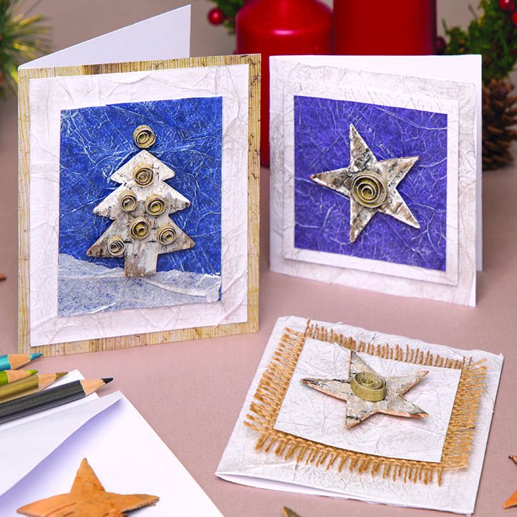 Bark Tree & Star Cards