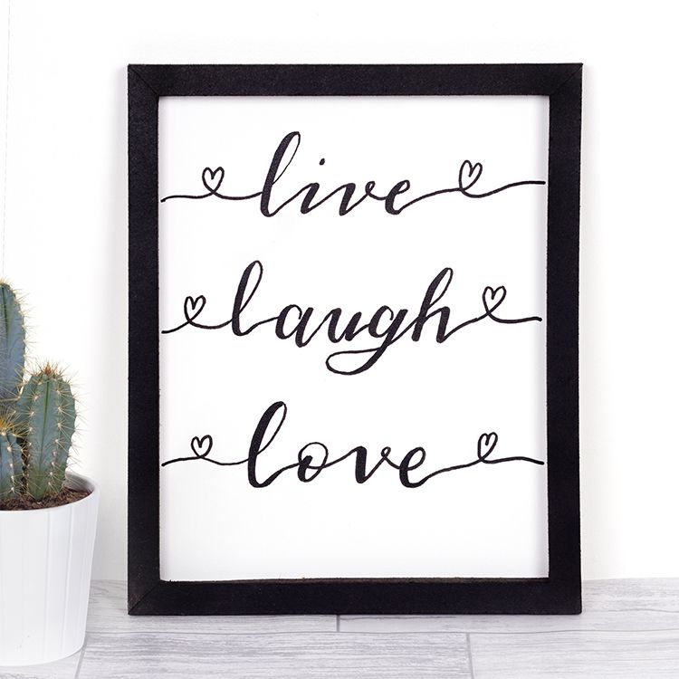 LIVE LAUGH LOVE Reverse Canvas