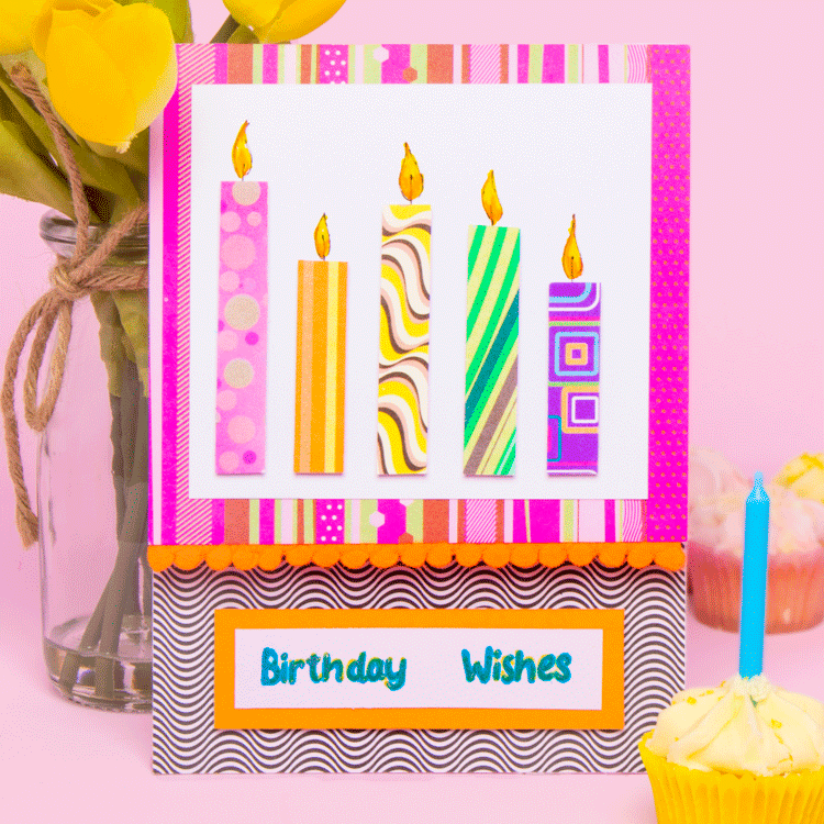 Jazzy Birthday Candles Card