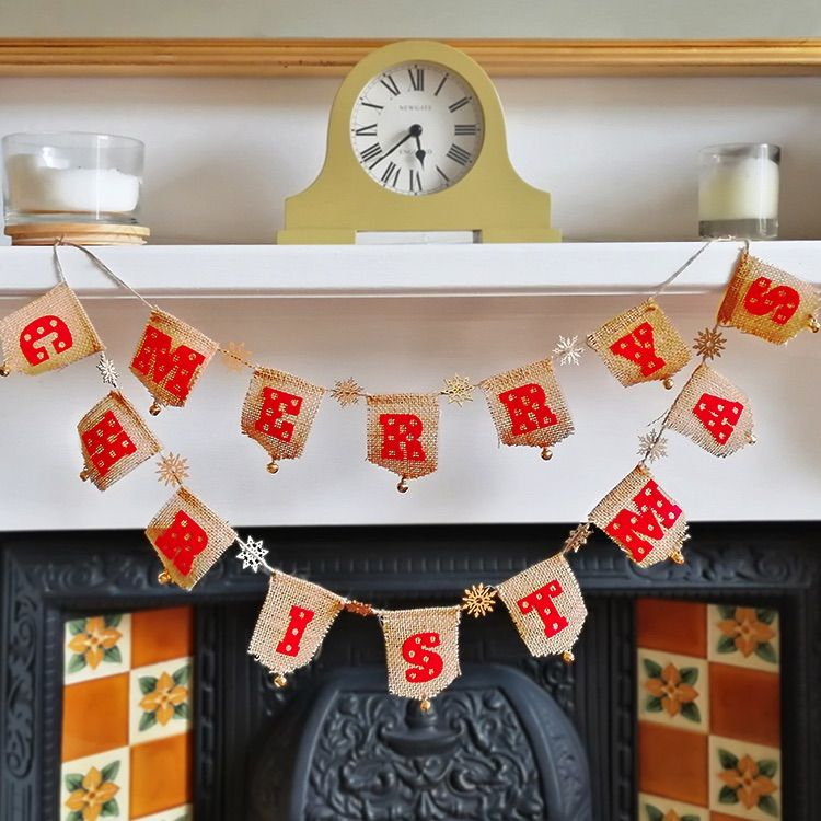 Mini Hessian Christmas Garland