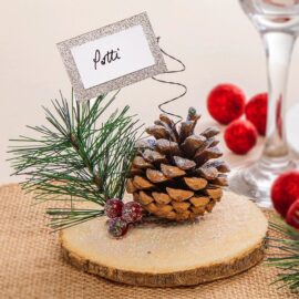 Pine Cone Place Card Holder