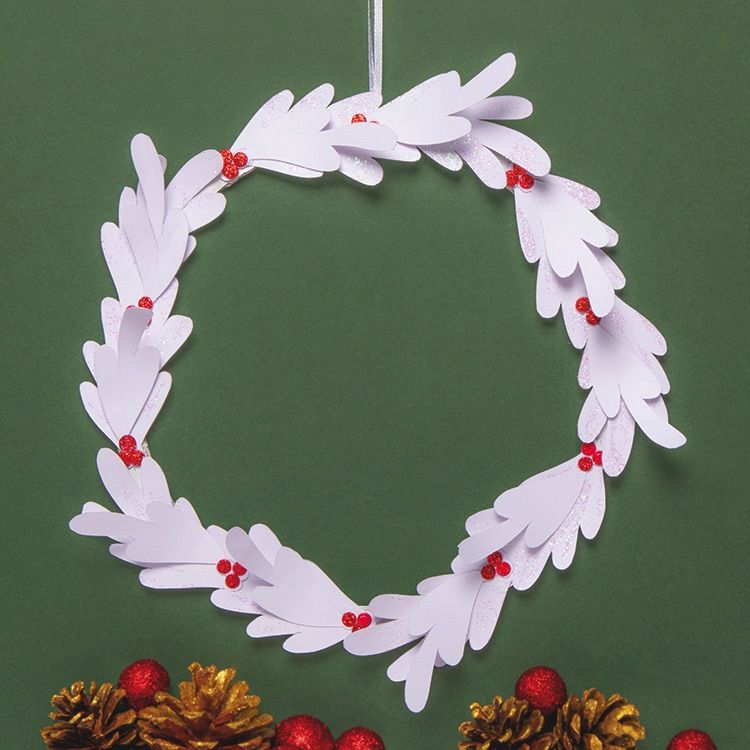 Paper Foliage & Berry Wreath