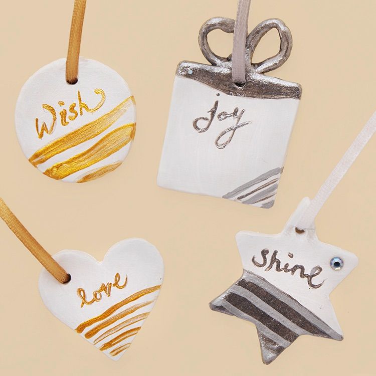 Mini Sentiment Clay Decorations