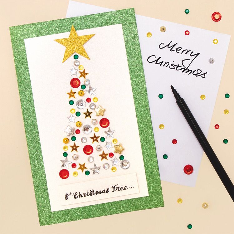 Jewelled Christmas Tree Card