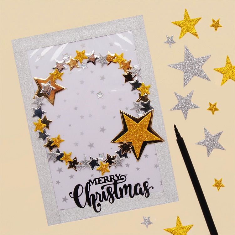 Star Wreath Card