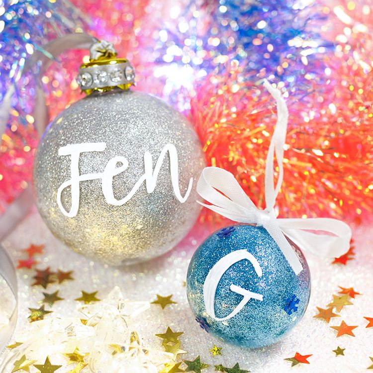 Personalised Glitter Baubles