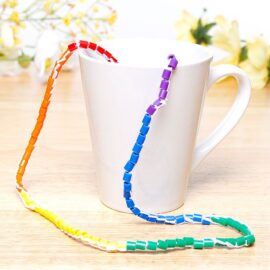 Hama Bead Rainbow Necklace