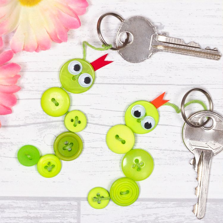 Button Snake Keyrings