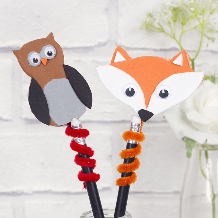 Woodland Animal Pencil Toppers