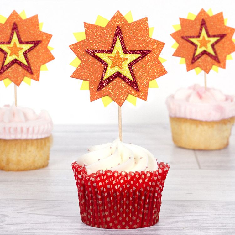 Firework Cupcake Topper