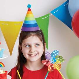 Rainbow Party Hat