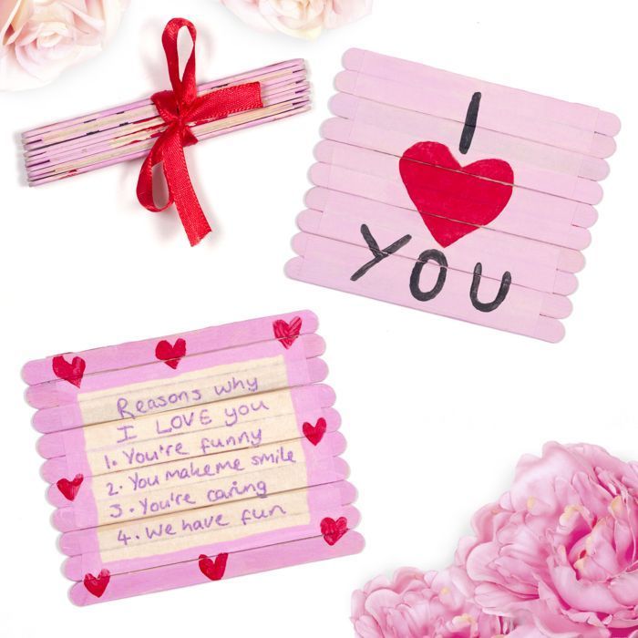 Valentine Folding Pop Stick Card