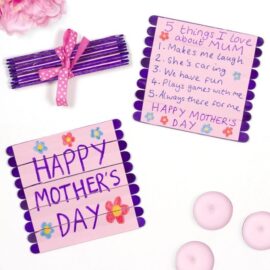 Mother’s Day Folding Pop Stick Card