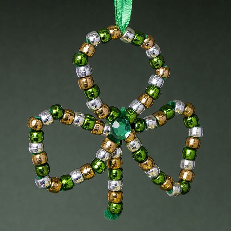 Beaded Shamrock Decoration