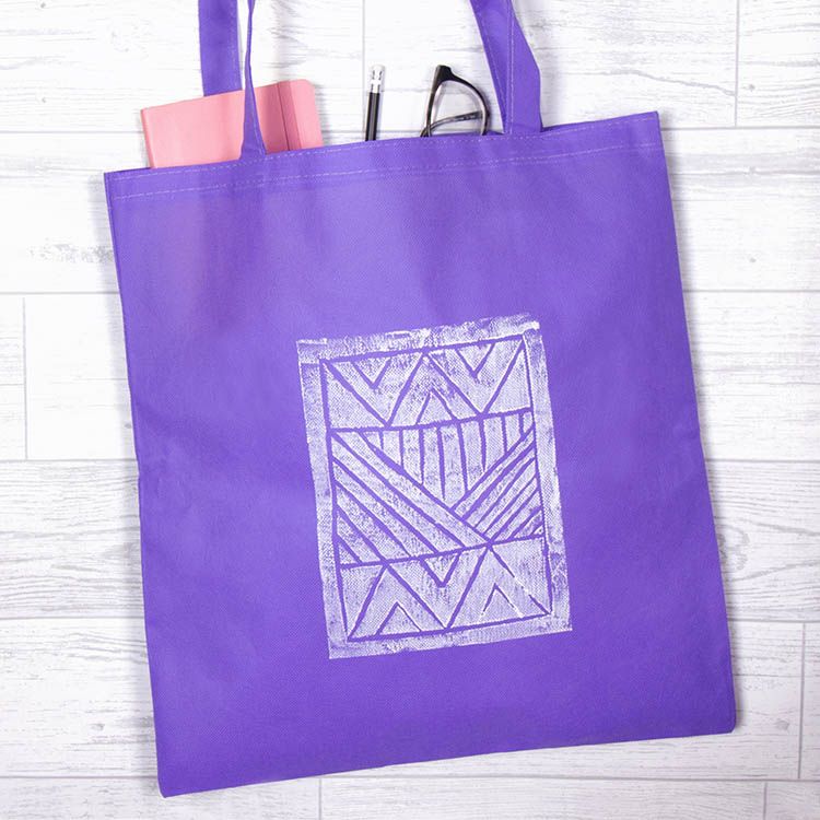 Lino Print Bag