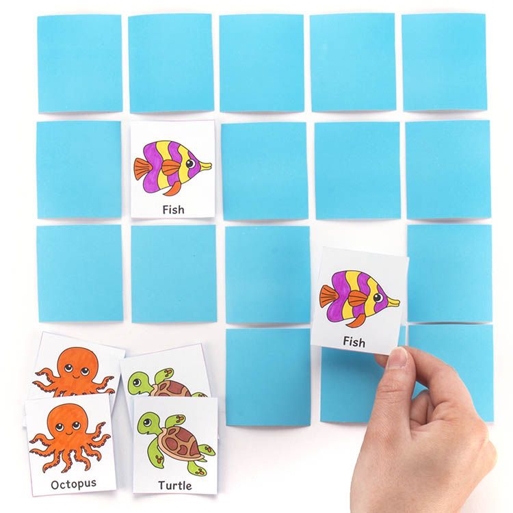 Ocean Creatures Memory Game