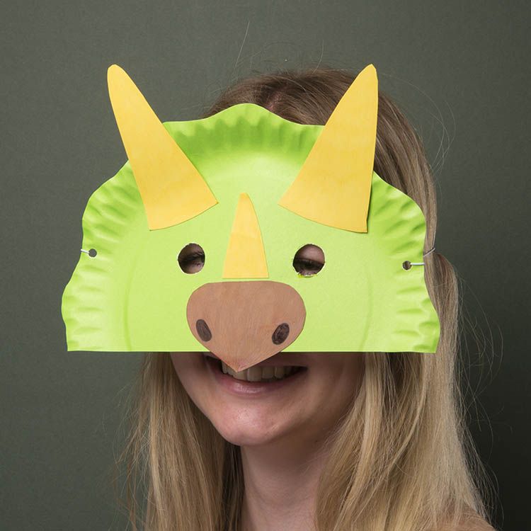 Paper Plate Dinosaur Mask