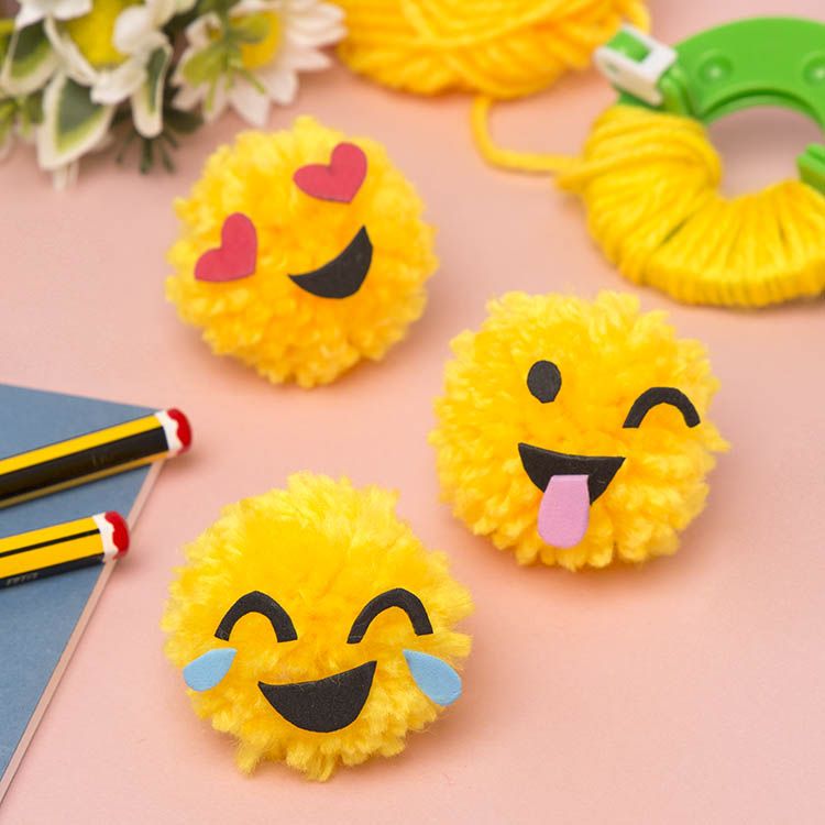 Funny Face Pom Poms