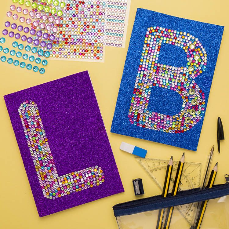 Sparkly Initial Notebook