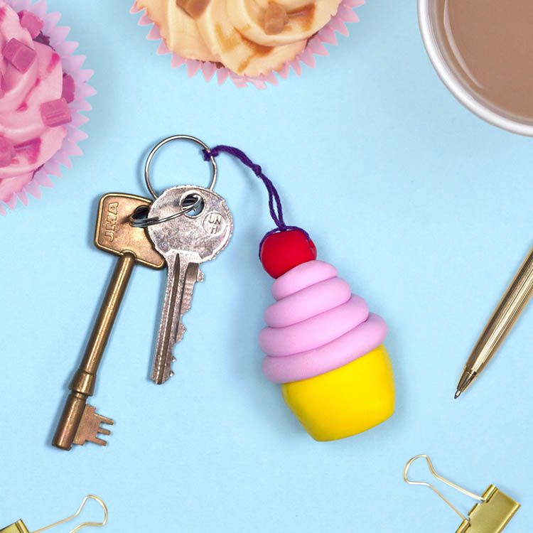 Fimo Cupcake Keyring