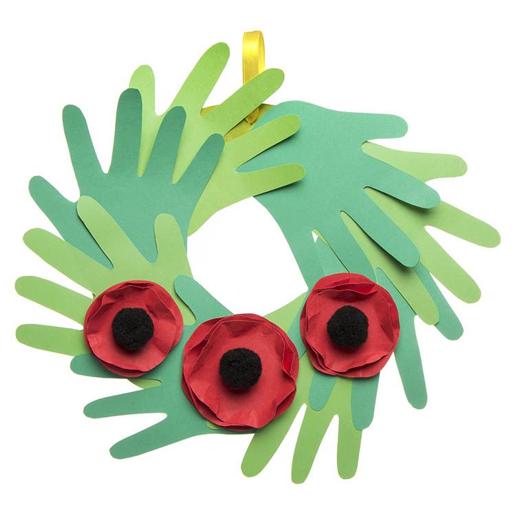 Handprint Poppy Wreath