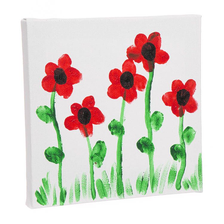 Finger Print Poppy Canvas