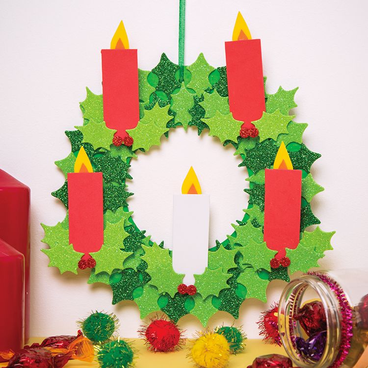 Advent Glitter Candle Wreath