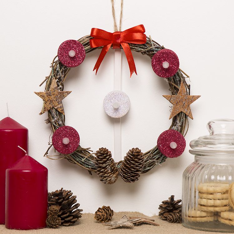 Advent Light-Up Hanging Wreath