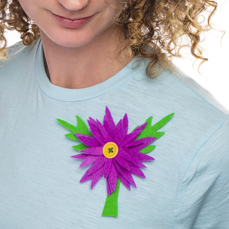 Thistle Felt Brooch