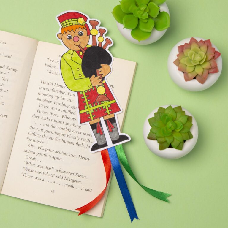 Scotsmen Colour-In Bookmarks