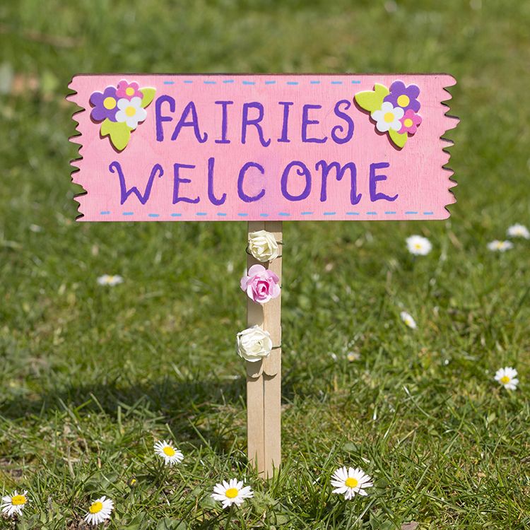 Fairies Welcome Garden Sign