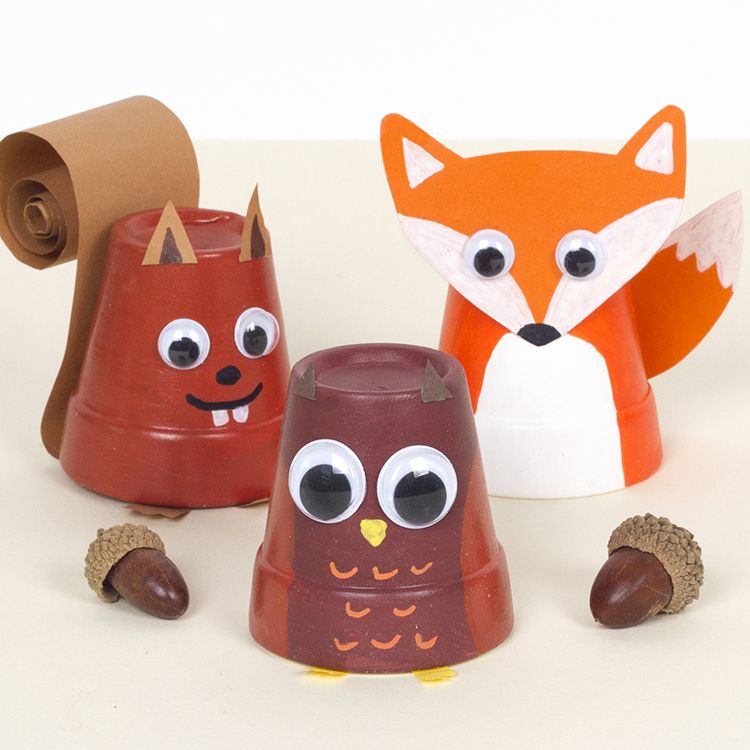 Flowerpot Woodland Animals