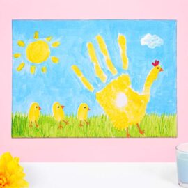 Handprint Chick Canvas