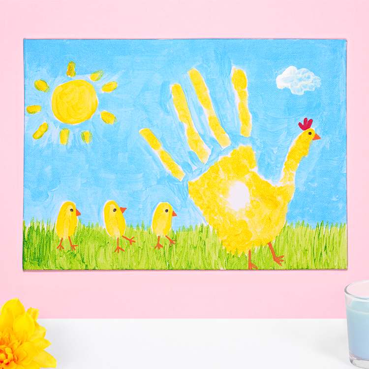 Handprint Chick Canvas