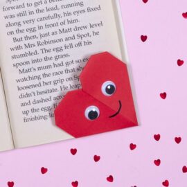 Heart Origami Bookmark