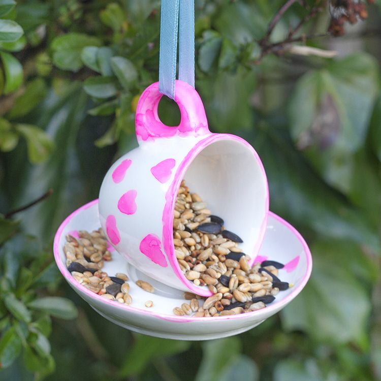 Cup and Saucer Bird Feeder