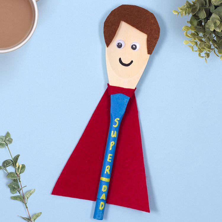 ‘Super Dad’ Spoon Puppet