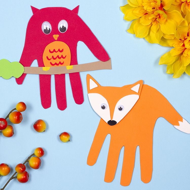 Handprint Woodland Animals