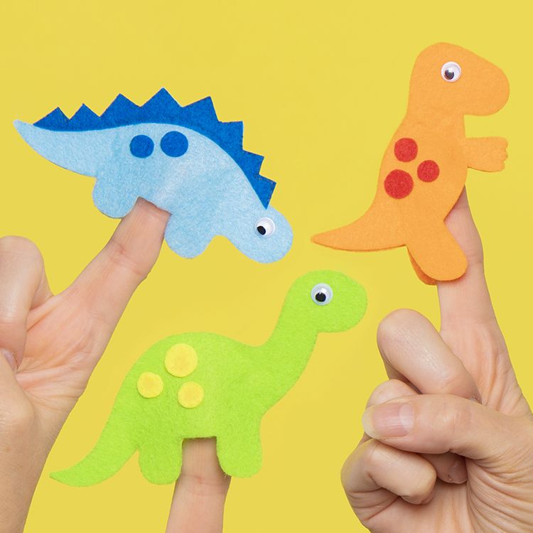 Dinosaur Felt Finger Puppets