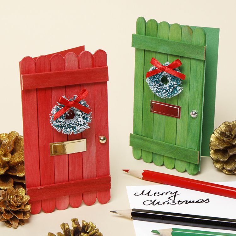 Christmas Door Pop Stick Card