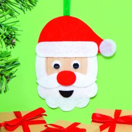 Santa Pop Stick Decoration