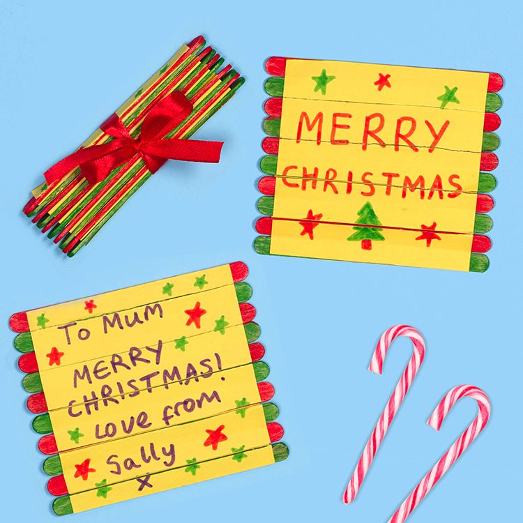 Christmas Folding Pop Stick Card