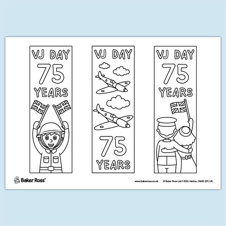 VJ DAY Anniversary Bookmarks