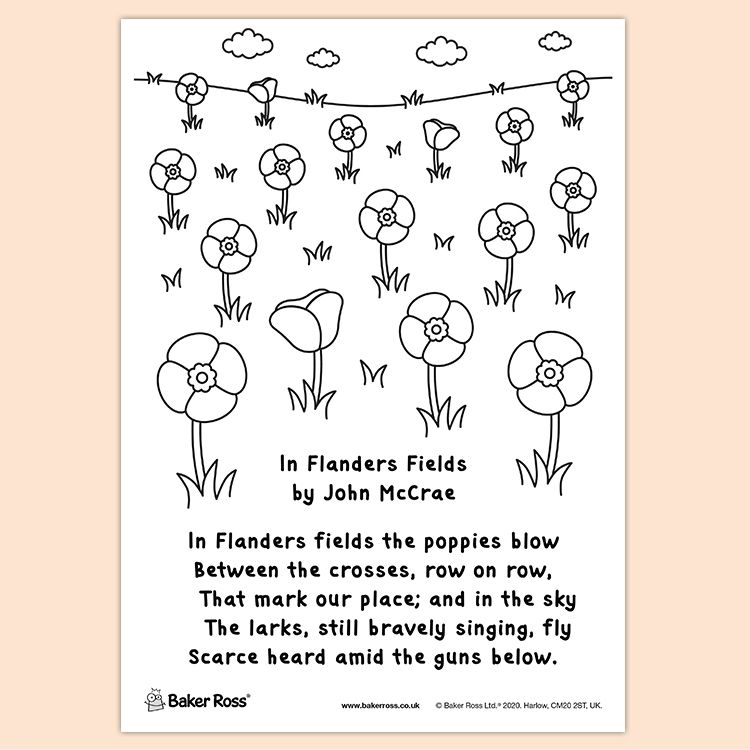 ‘In Flanders Fields’ Poem Poster