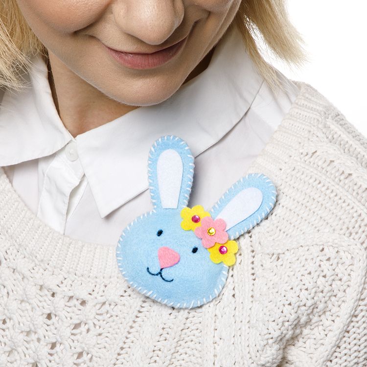 Bunny Felt Brooch