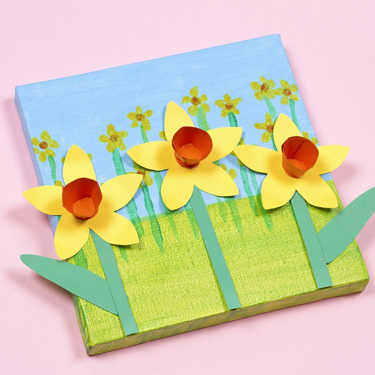 3D Daffodil Canvas