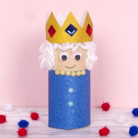 Queen Elizabeth II Cardboard Tube Mascot